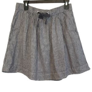 J. Crew Linen Striped Mini Skirt